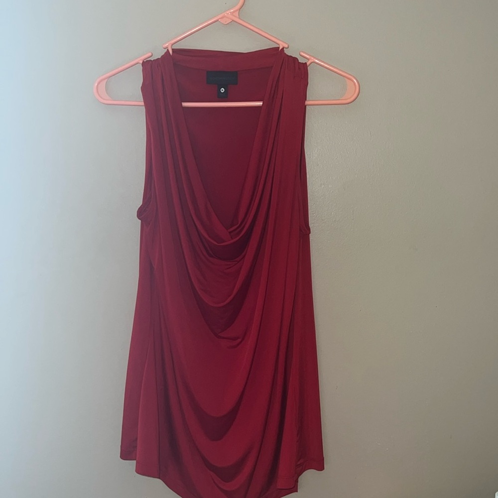 Worthington Polyester/Spandex Sleeveless Blouse, XL, Red